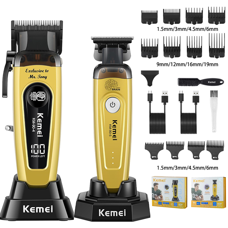 Hair Care Works - Trymer do włosów KEMEI dla mężczyzn,
