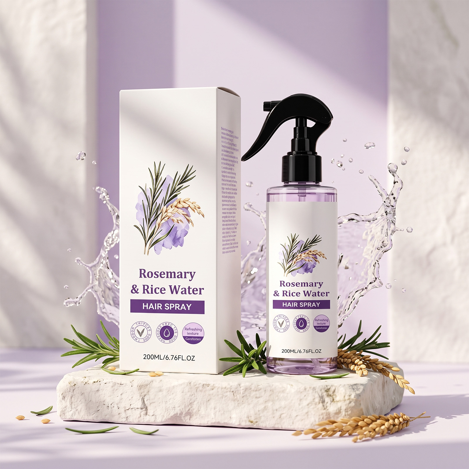 Spray z wodą ryżową i rozmaryn – Hair Care With Rice Water recenzja i cena